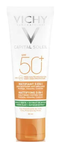 

Vichy Capital Soleil Матирующее средство SPF 50+ 50 мл для жирной кожи