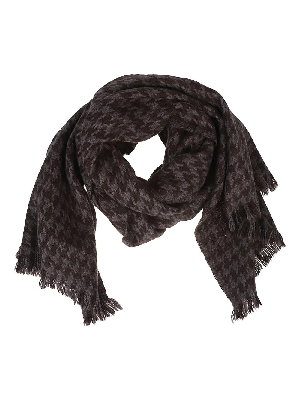 

Шарф из яка с узором «гусиная лапка» Altea, коричневый