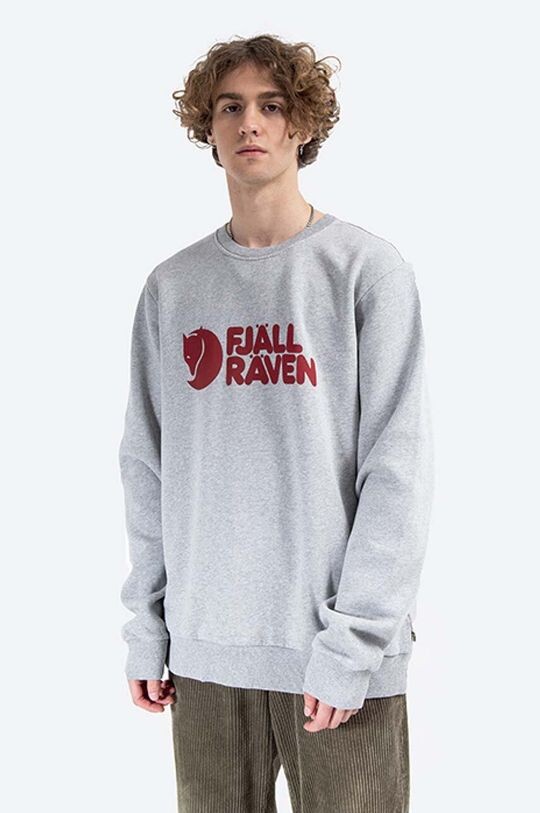 

Хлопковая толстовка Fjällräven Logo Sweater Fjallraven, серый
