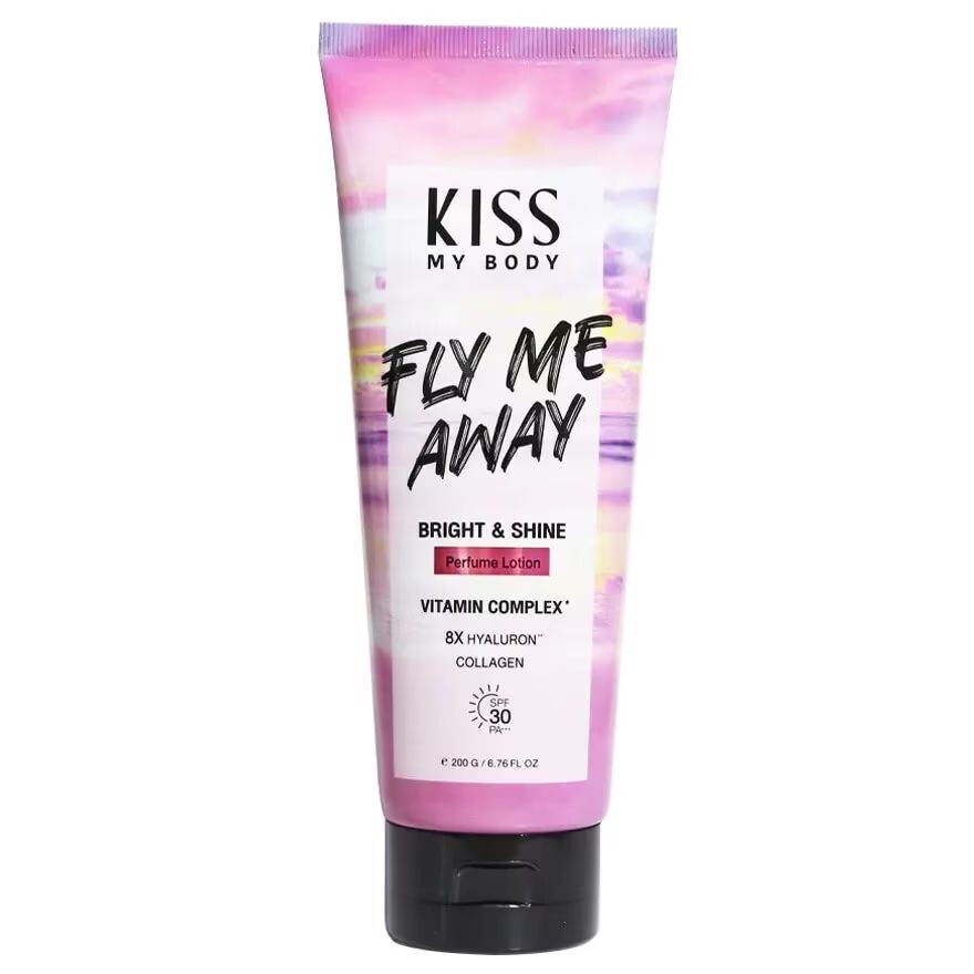 

Kiss My Body Парфюмированный лосьон Bright Shine SPF30 PA+++ Fly Me Away 200 г, Pink