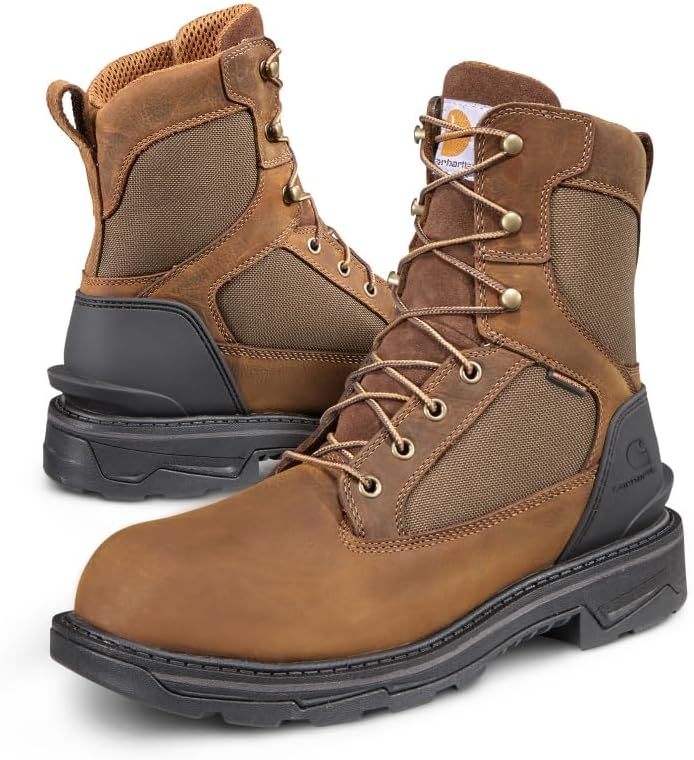 

Carhartt мужские рабочие ботинки Ironwood Waterproof 8" Alloy Toe, Brown