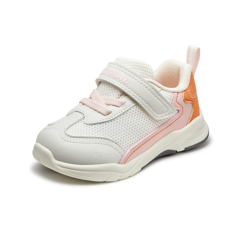 

Износостойкие детские повседневные кроссовки для детей 3-7 лет GINOBLE, белый/розовый/оранжевый