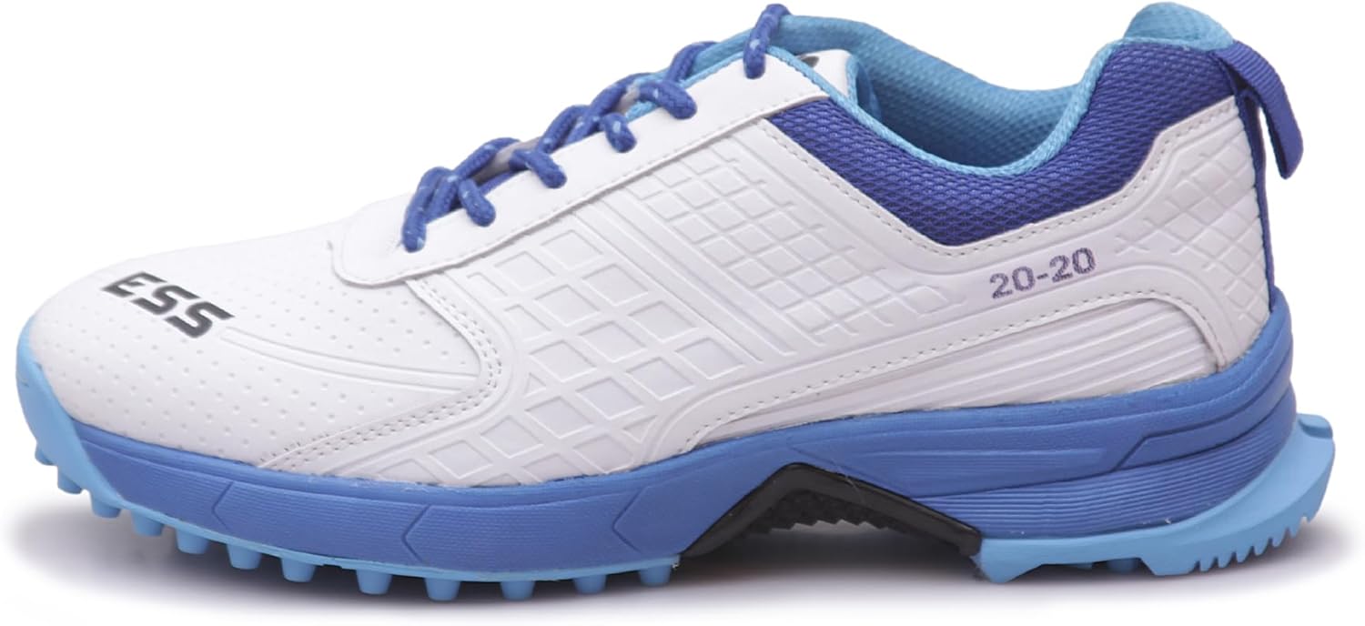 

Мужские крикетные кроссовки YOOGI ESS Star с резиновыми шипами, легкие, универсальные, профессиональные, белый/синий