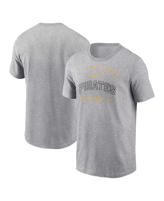 

Мужская футболка Athletic Arch цвета Heather Grey домашней команды Pittsburgh Pirates Nike