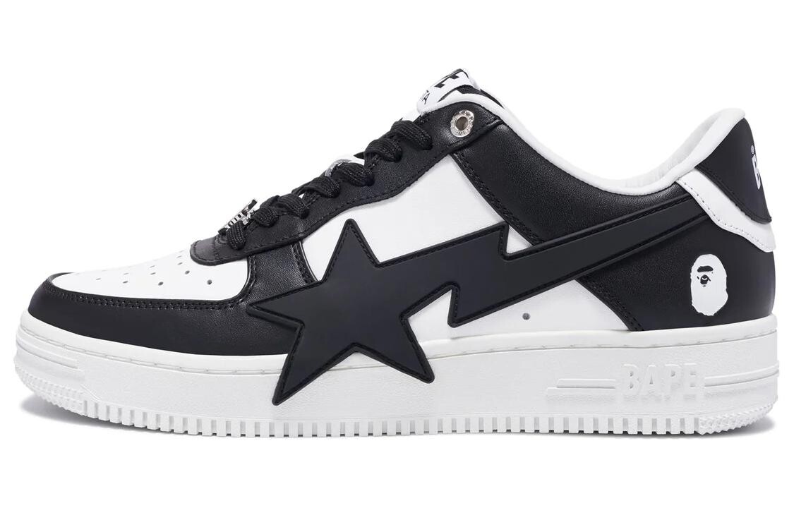 Кроссовки BAPE A BATHING APE Bape Sta OS Black, белый/черный