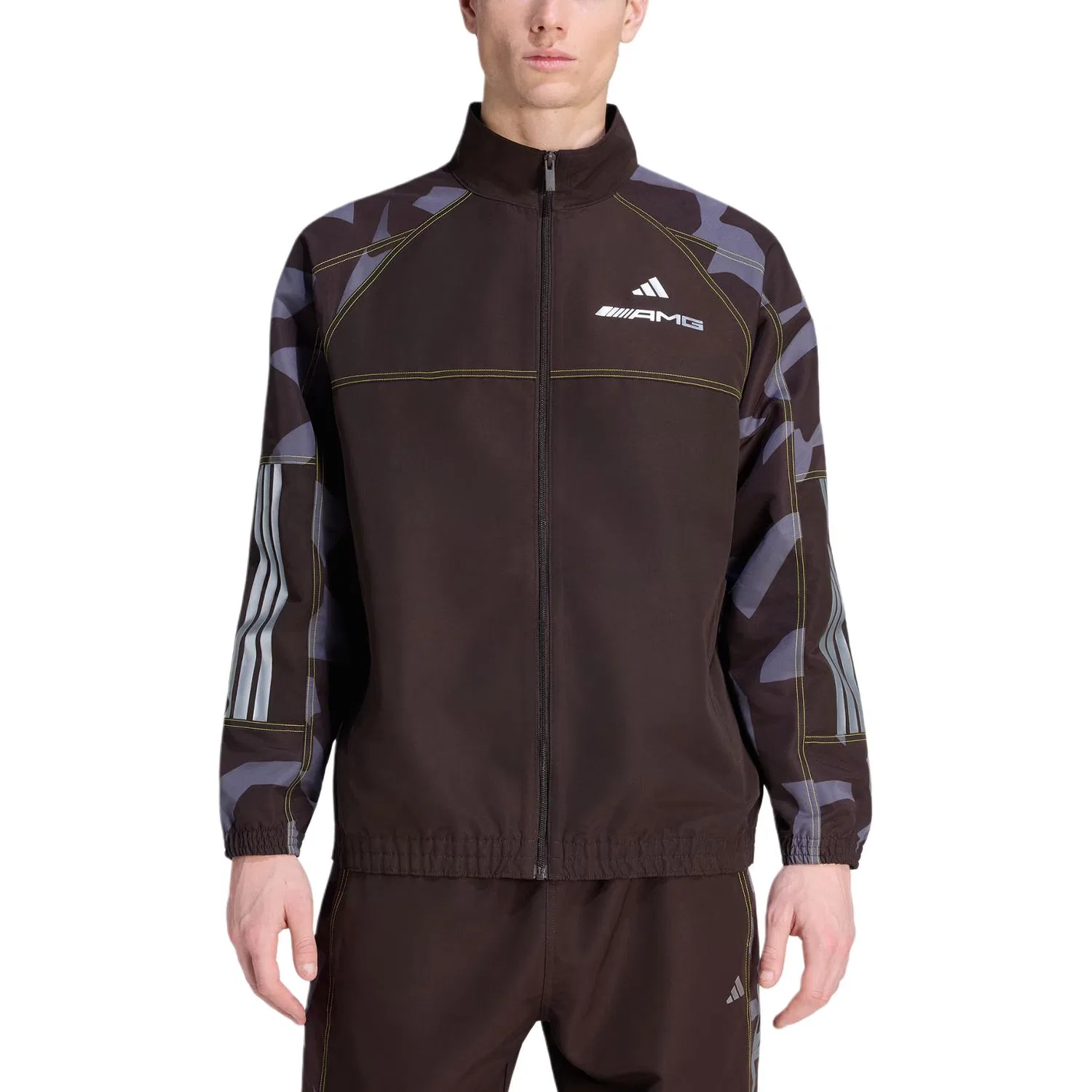 Куртка AMG CAMO TRACK TOP, унисекс Adidas, Aurora Asphalt Gray — фото 3