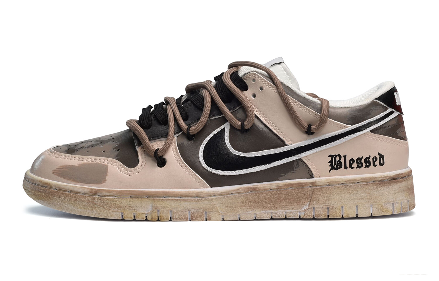 

Кроссовки Nike Dunk Skateboard Shoes Women's Low-Top Brown/Gray