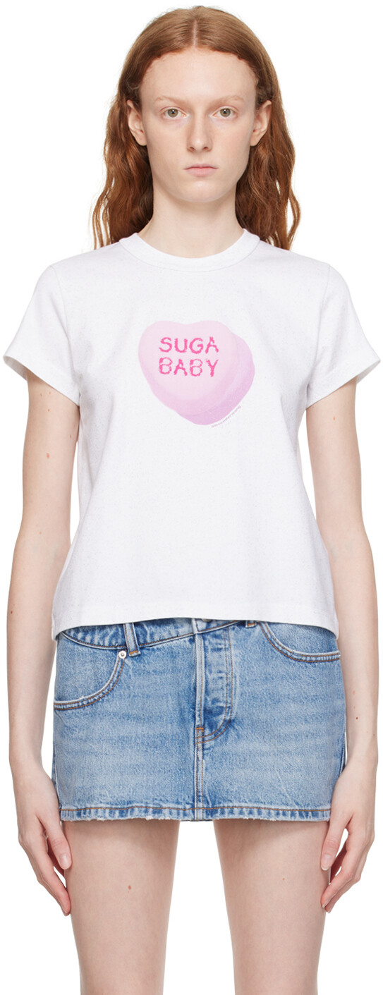 

Белая футболка «Suga Baby» Alexander Wang