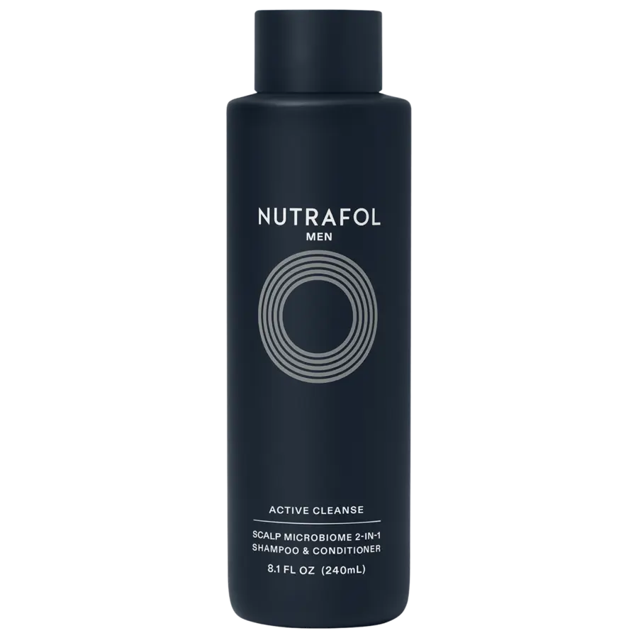 

Мужской шампунь и кондиционер Active Cleanse для кожи головы, предназначенный для тонких волос. Nutrafol, 8.1 oz /240 mL