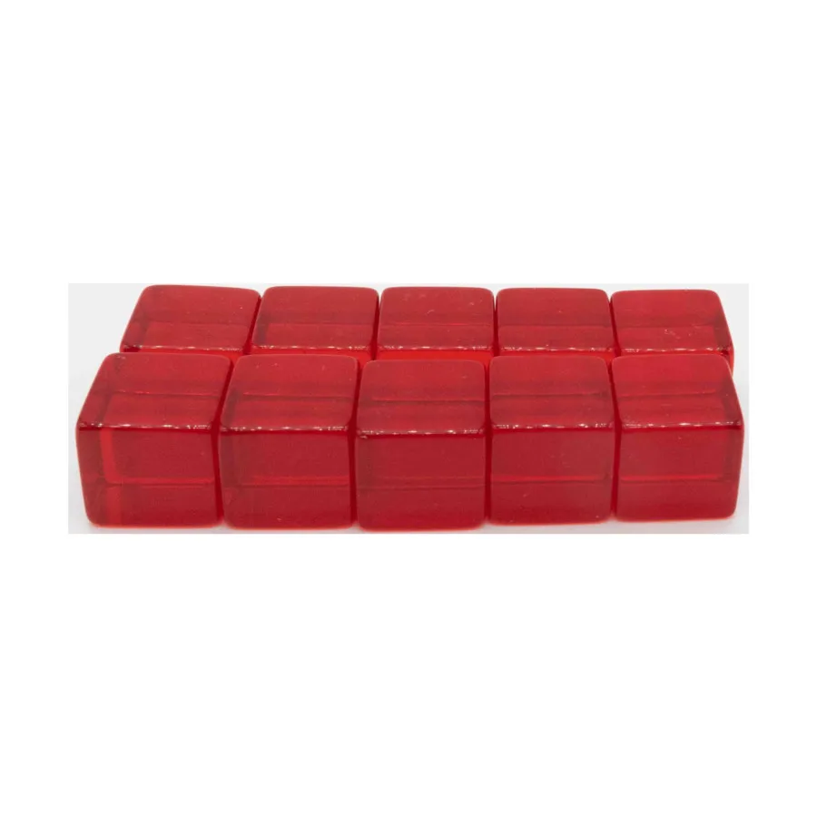 

d6 12 мм пустой красный прозрачный (10), Dice - Blank Dice