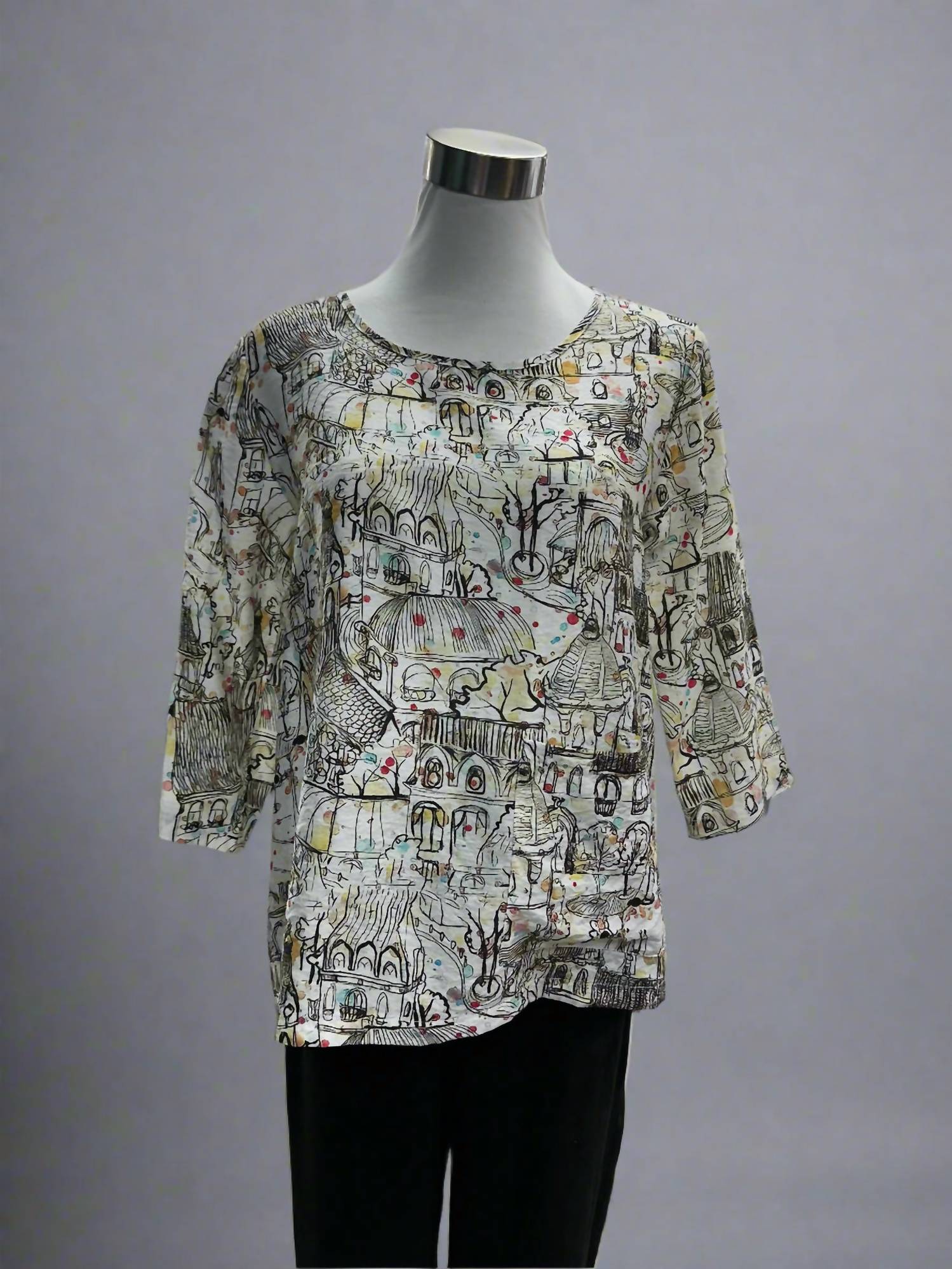 

Верхняя туника с одним карманом, разноцветная Shana Apparel, мультиколор