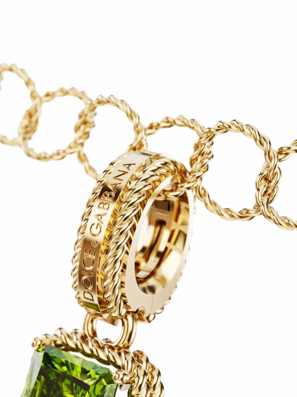 Подвеска из желтого золота с камнями DOLCE & GABBANA, золотой — фото 2