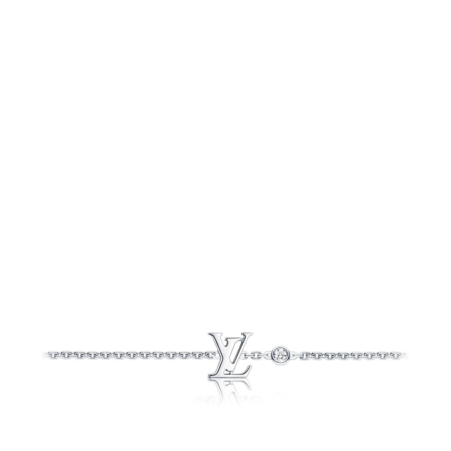 

Браслет Idylle Blossom LV, белое золото и бриллианты Louis Vuitton, серебряный