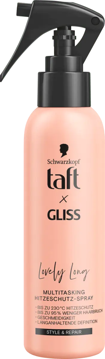 

Термозащитный спрей Taft x Gliss Lovely Long 150мл Schwarzkopf, Оранжевый, Термозащитный спрей Taft x Gliss Lovely Long 150мл Schwarzkopf