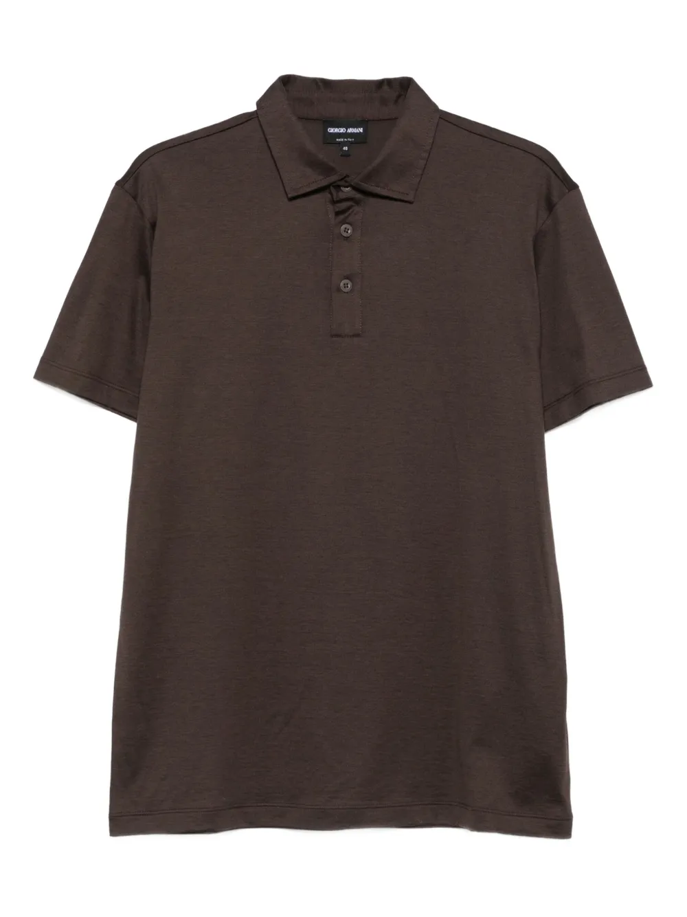 

Рубашка-поло на пуговицах Giorgio Armani, коричневый