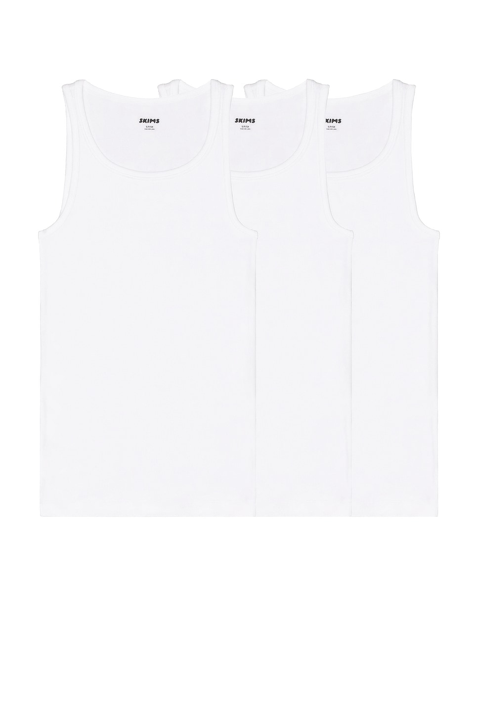 

Топ Cotton Rib Tank 3-Pack Skims, Chalk