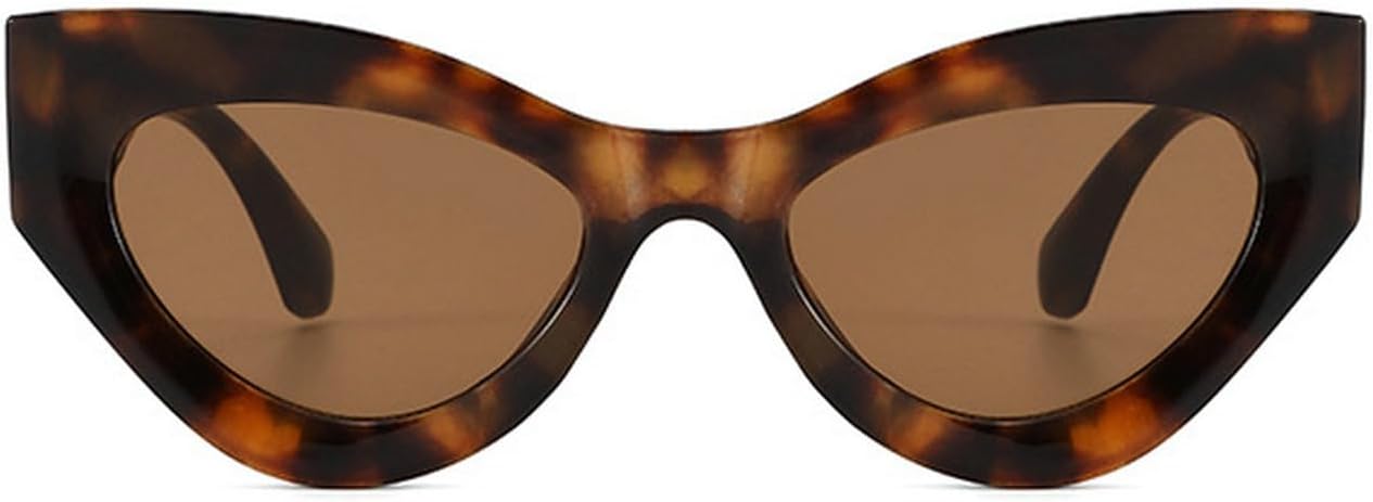 

Солнцезащитные очки Laureles Retro Cat Eye Y2k для женщин, модные, с леопардовым принтом, коричневые, мужские, для вечеринок и пляжа, с защитой от УФ-излучения UV400, C2