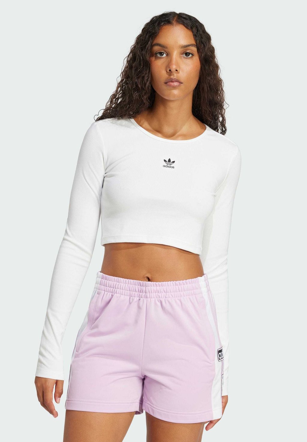 

Топ с длинными рукавами ESSENTIALS CROP Adidas Originals, белый