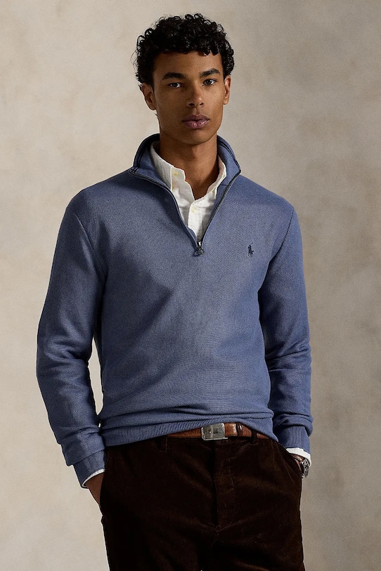 

Хлопковый свитер Polo Ralph Lauren, синий