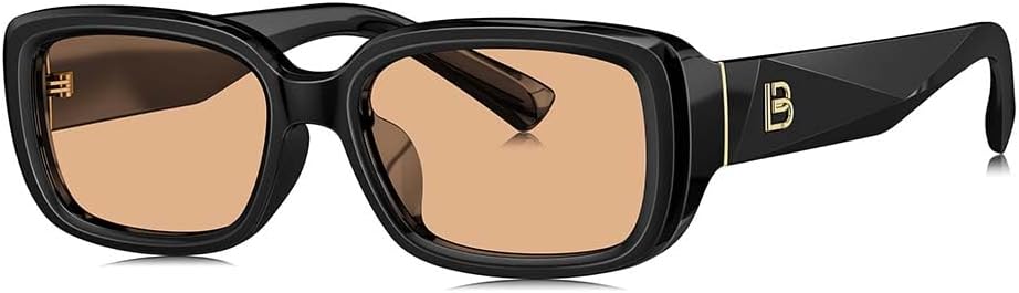 

Солнцезащитные очки BOLON в стиле ретро 90-х и Y2K, прямоугольные, поляризованные, 54 мм, для мужчин и женщин, эксклюзивный бренд очков EssilorLuxottica, Gloss Black/Transparent Orange Non-polarized Bl5096