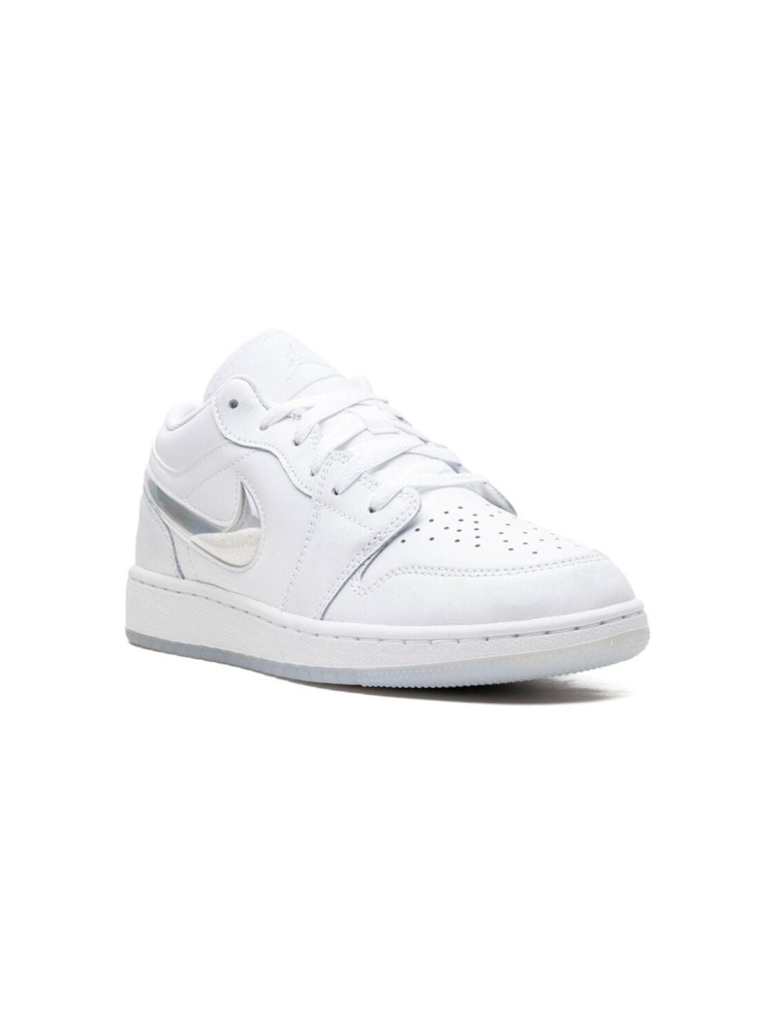 

Кроссовки Air Jordan 1 Low 'Glitter Swoosh' Jordan Kids, белый