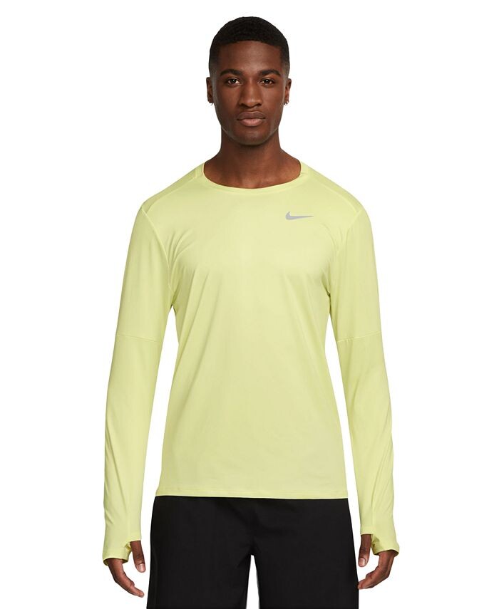 

Мужская футболка Element Dri-FIT с круглым вырезом с длинными рукавами Nike, зеленый