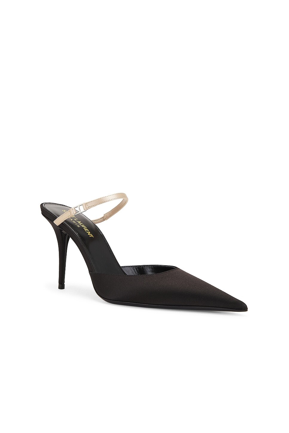 Мюли женские Killer Mule Saint Laurent, цвет Nero & Partridge Pink — фото 2