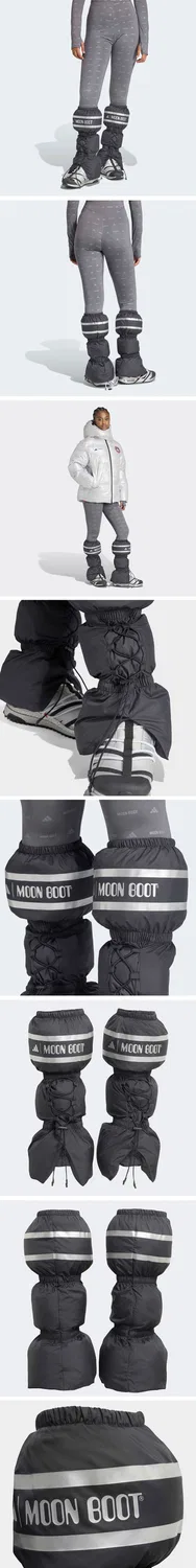 Женские гетры Adidas x Moon Boots, чёрные — фото 3