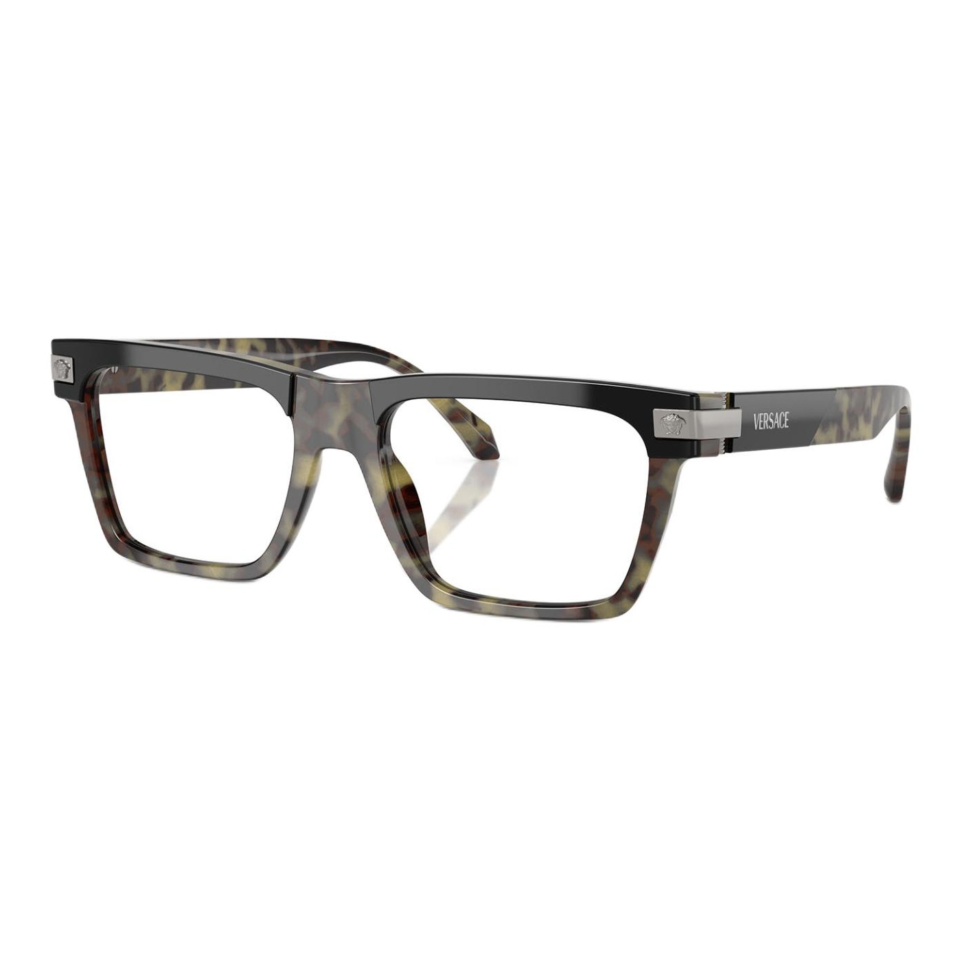 

VERSACE Очки с прямоугольной оправой, Black