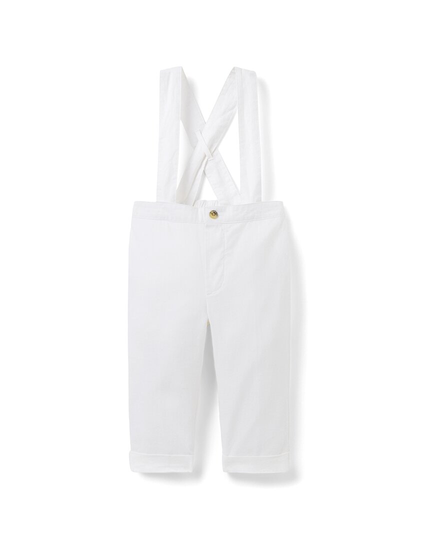 

Брюки на подтяжках из льняной смеси Janie and Jack, белый