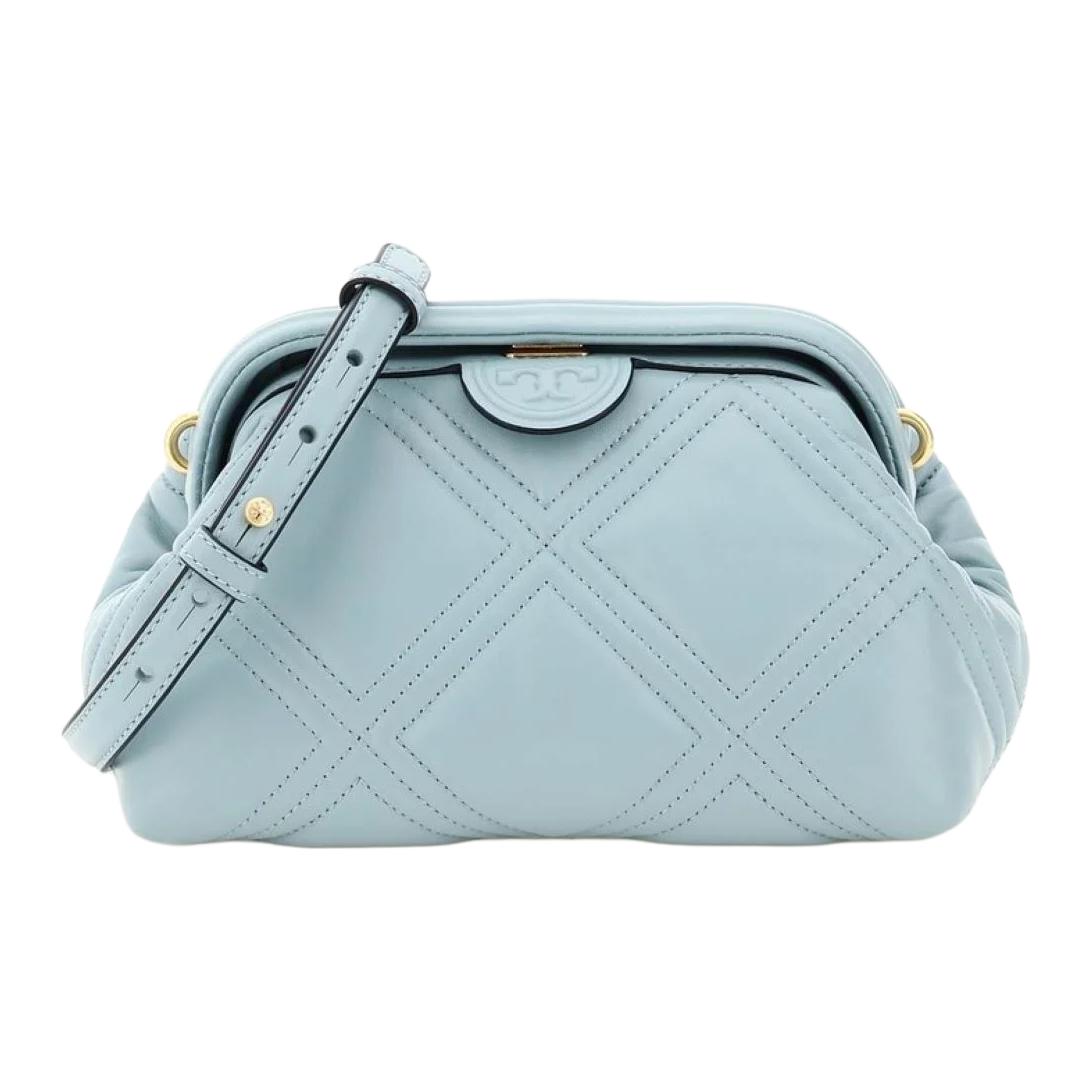 

TORY BURCH Сумка через плечо Fleming из кожи наппа, женская, синяя, Trumpets