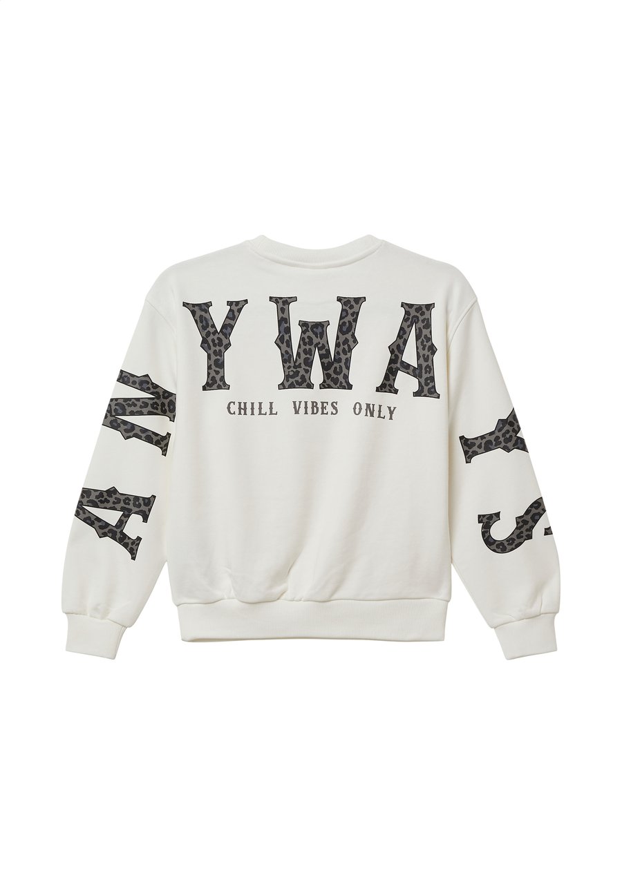 Толстовка s.Oliver MIT PRINT AUF ÄRMELN UND RÜCKEN, Creme/Off-White — фото 4