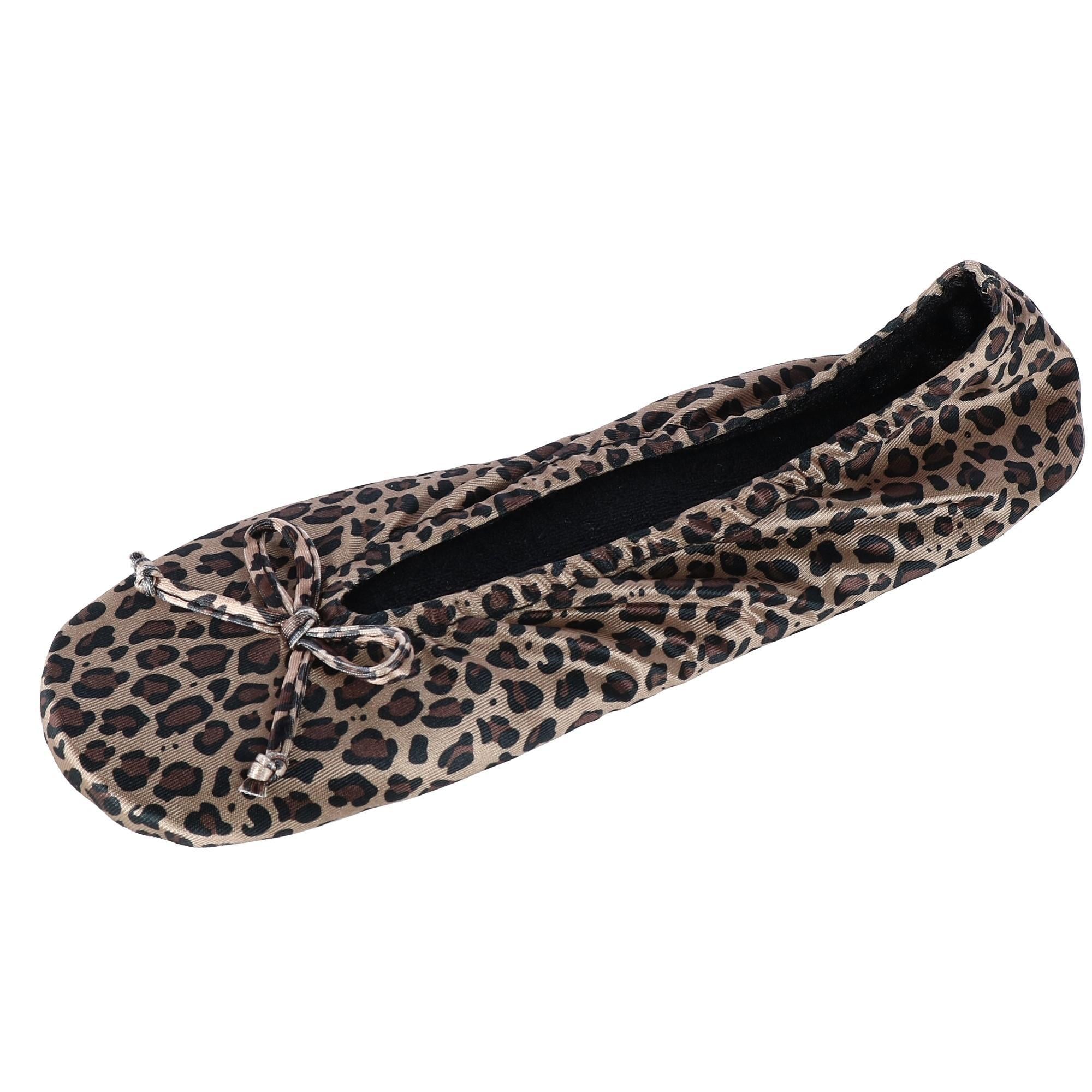 Женские атласные классические балетки Isotoner, цвет cheetah