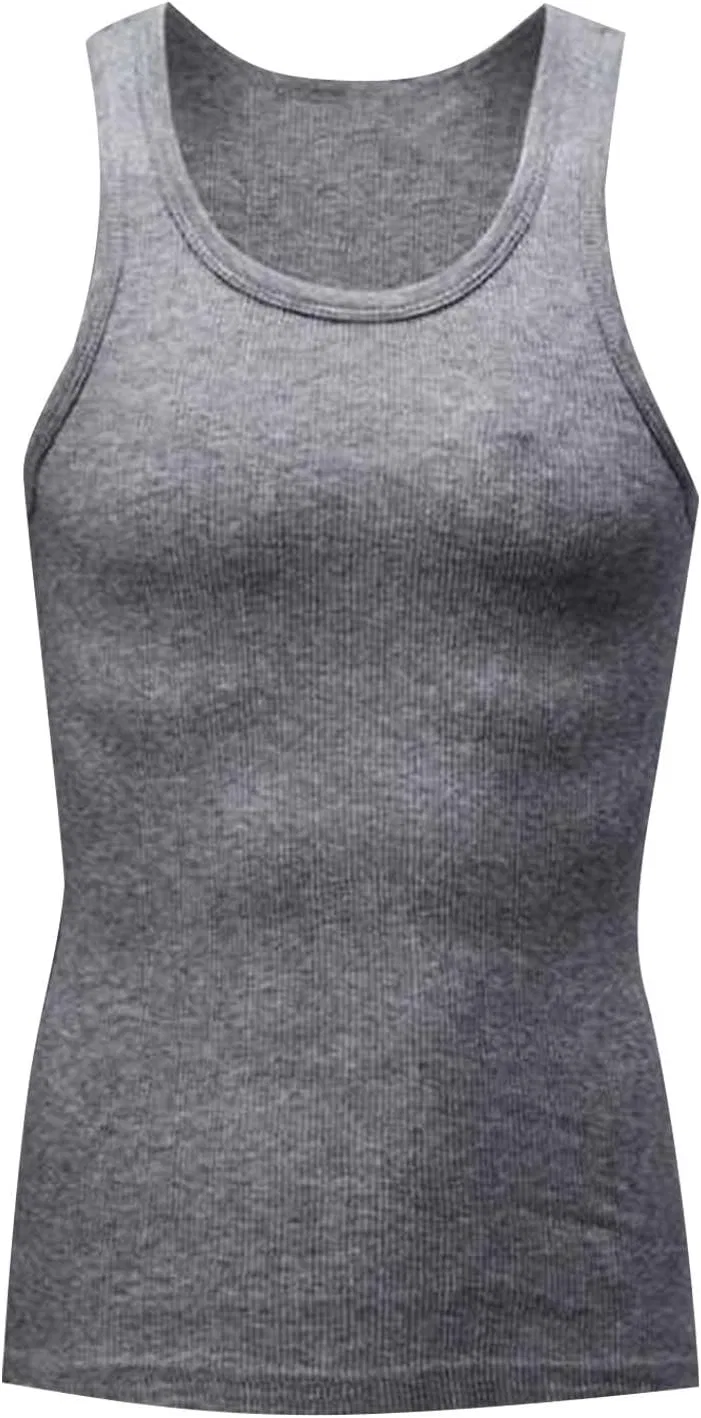 Мужская майка, влагоотводящая, slim fit, темно-серый — фото 3