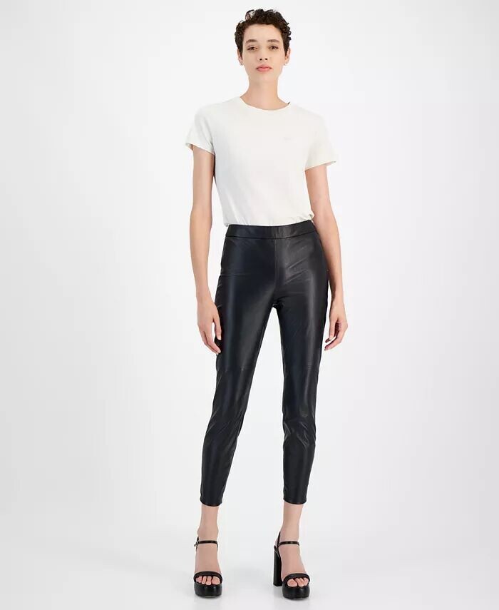 

Женские брюки Taskin Skinny-Leg с молнией по бокам BOSS Orange, черный