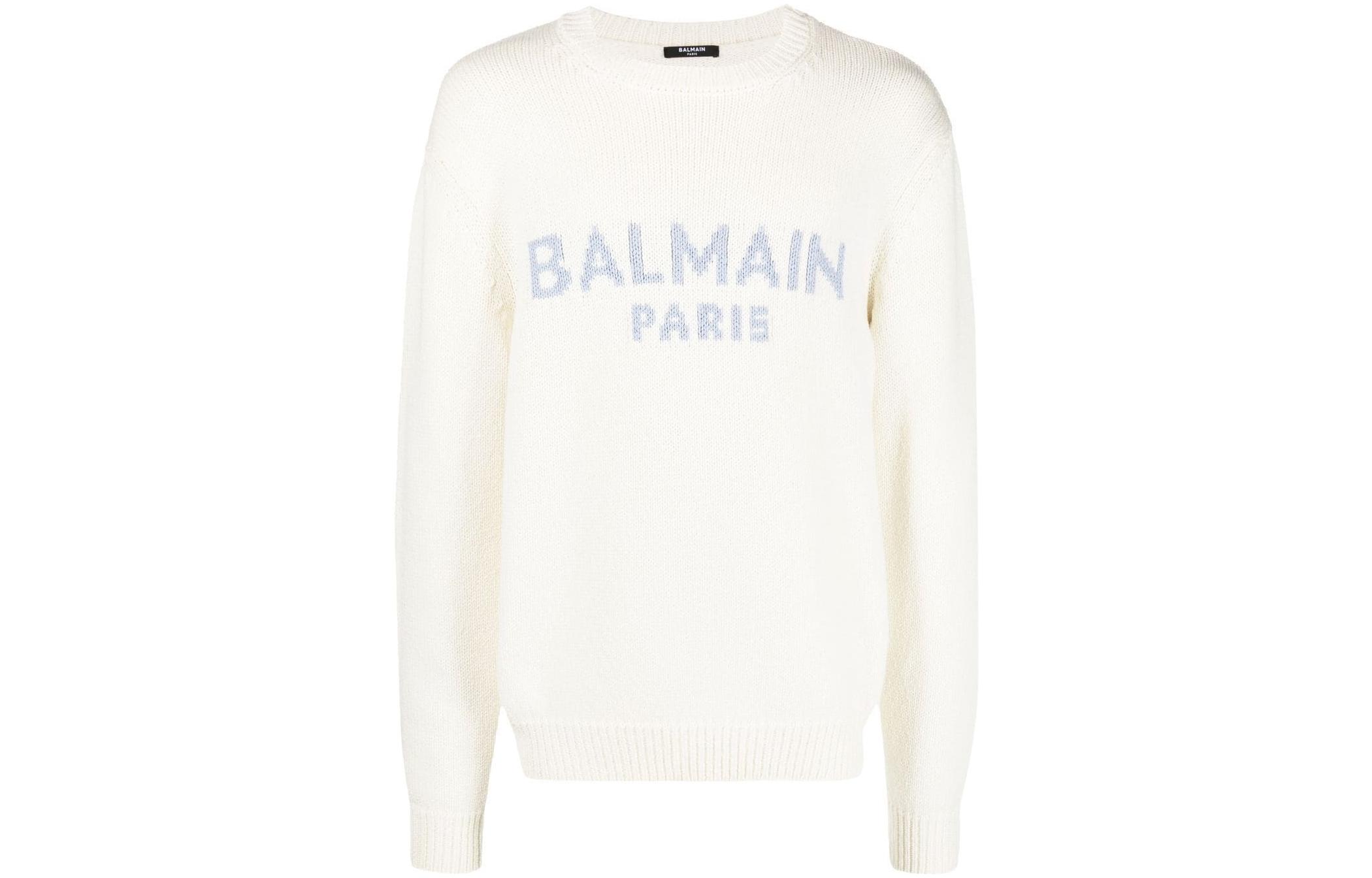 

Свитер мужской белый BALMAIN