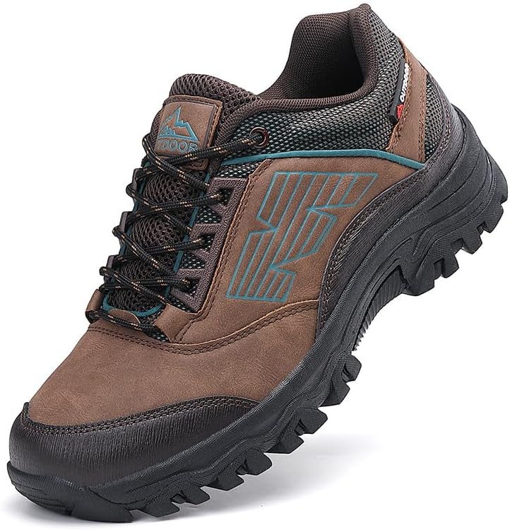 

Мужские низкие походные кроссовки для улицы с шнуровкой, противоскользящей подошвой, легкие обувь для прогулок по тропам, для восхождений и путешествий Qacksv, коричневый