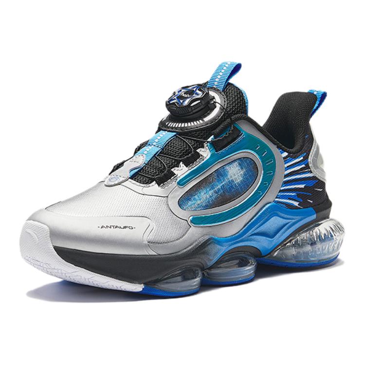 

Амортизация, устойчивость к истиранию и упругие свойства Низкие детские кроссовки для бега Silver Black Antakids, серебристый/черный/средний синий