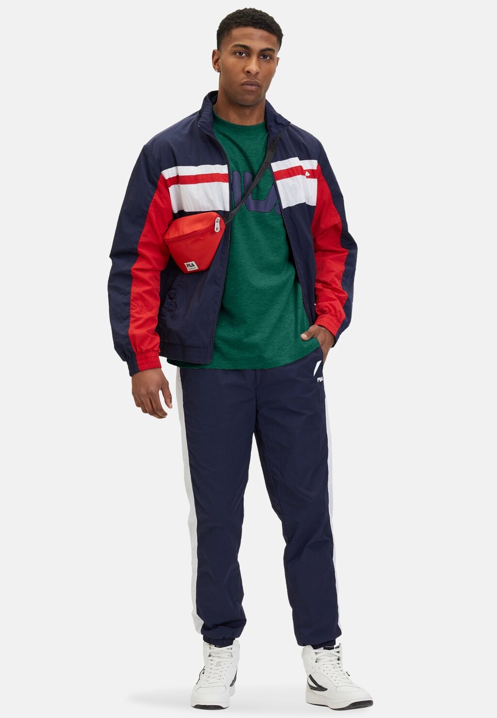 

Футболка с принтом Lowell Logo Fila, зеленый