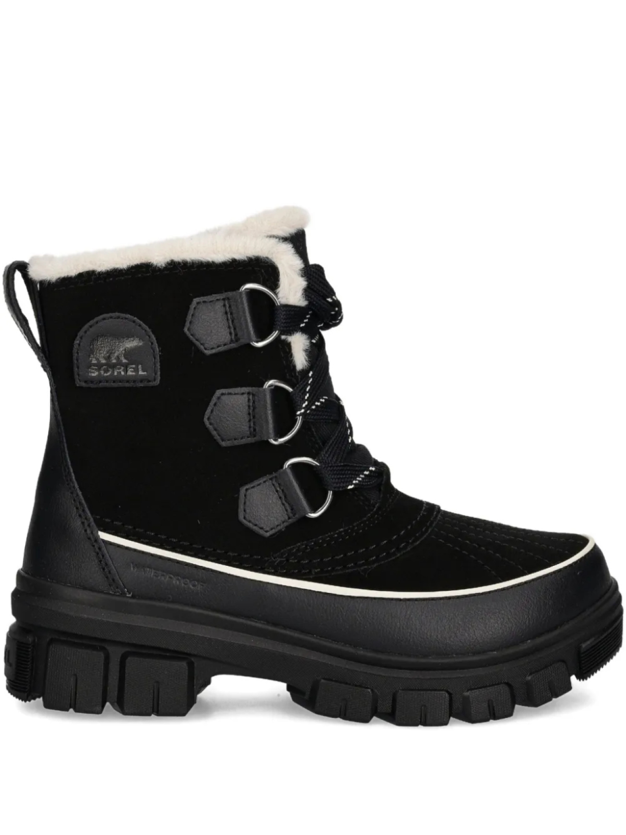 Ботинки женские SOREL Torino V замшевые с опушкой, черный