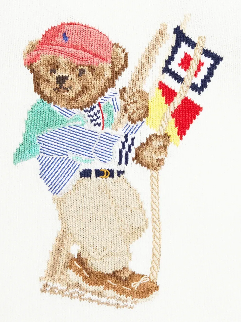 Свитер с рисунком Polo Ralph Lauren Kids, белый — фото 3