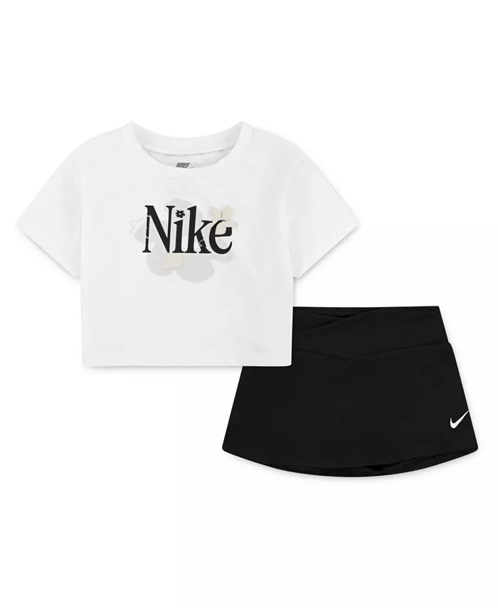 

Детский спортивный комплект из 2 предметов Dri-FIT Wild Flower Scooter для девочек Nike, черный