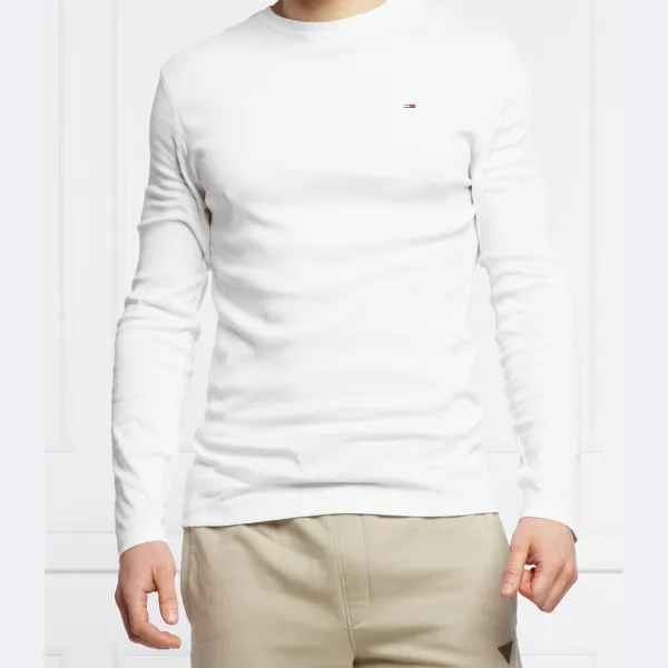 

Лонгслив tjm original в рубчик lon slim fit Tommy Hilfiger, белый