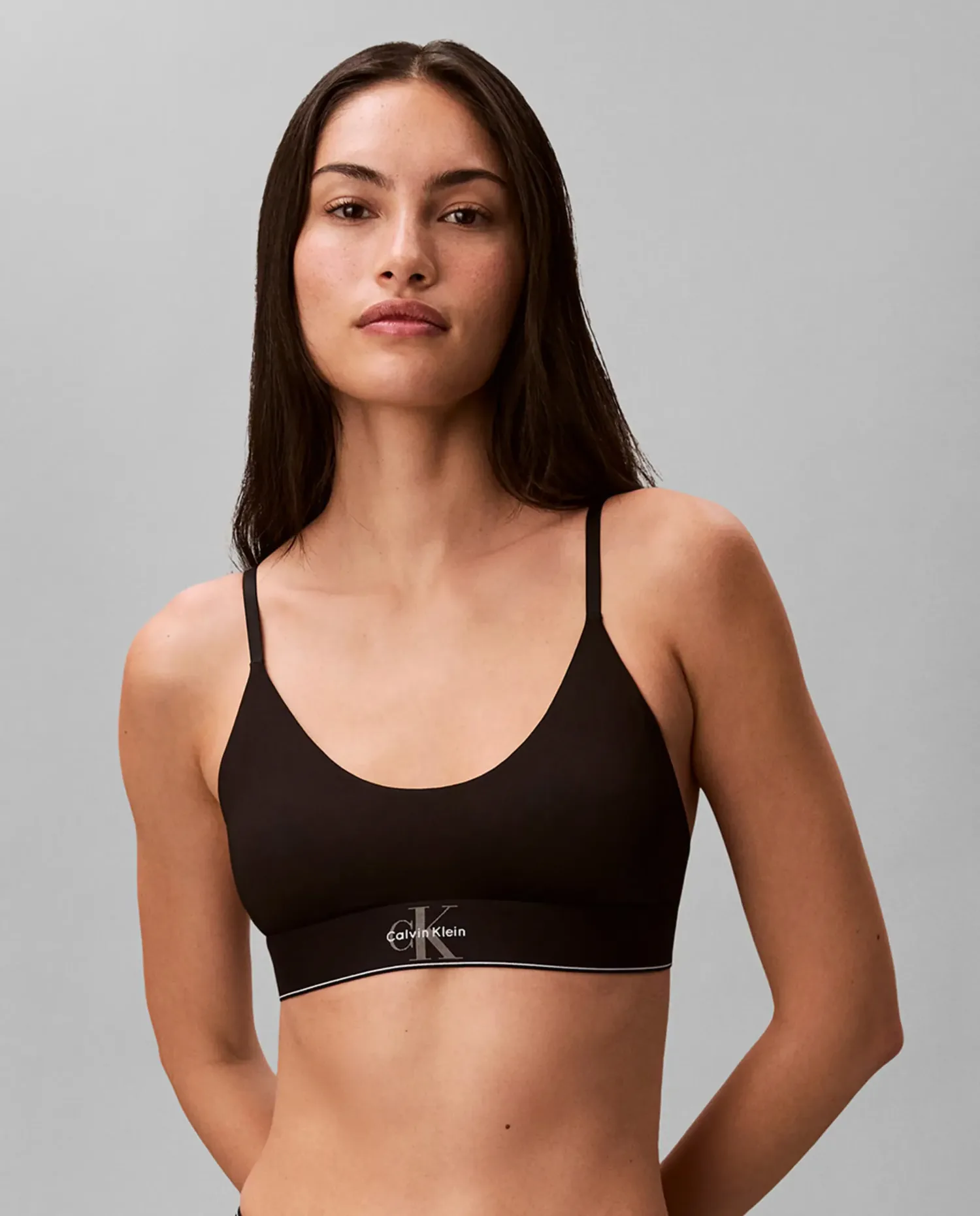 Бюстгальтер без чашек CK GRAPHIC Calvin Klein, черный
