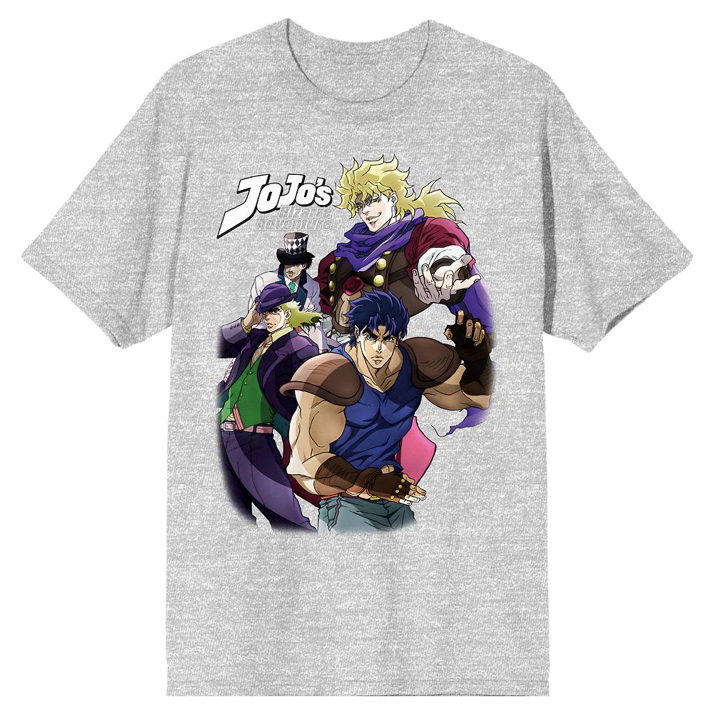 

Мужская футболка Jojos Bizarre Adventures Licensed Character, серый