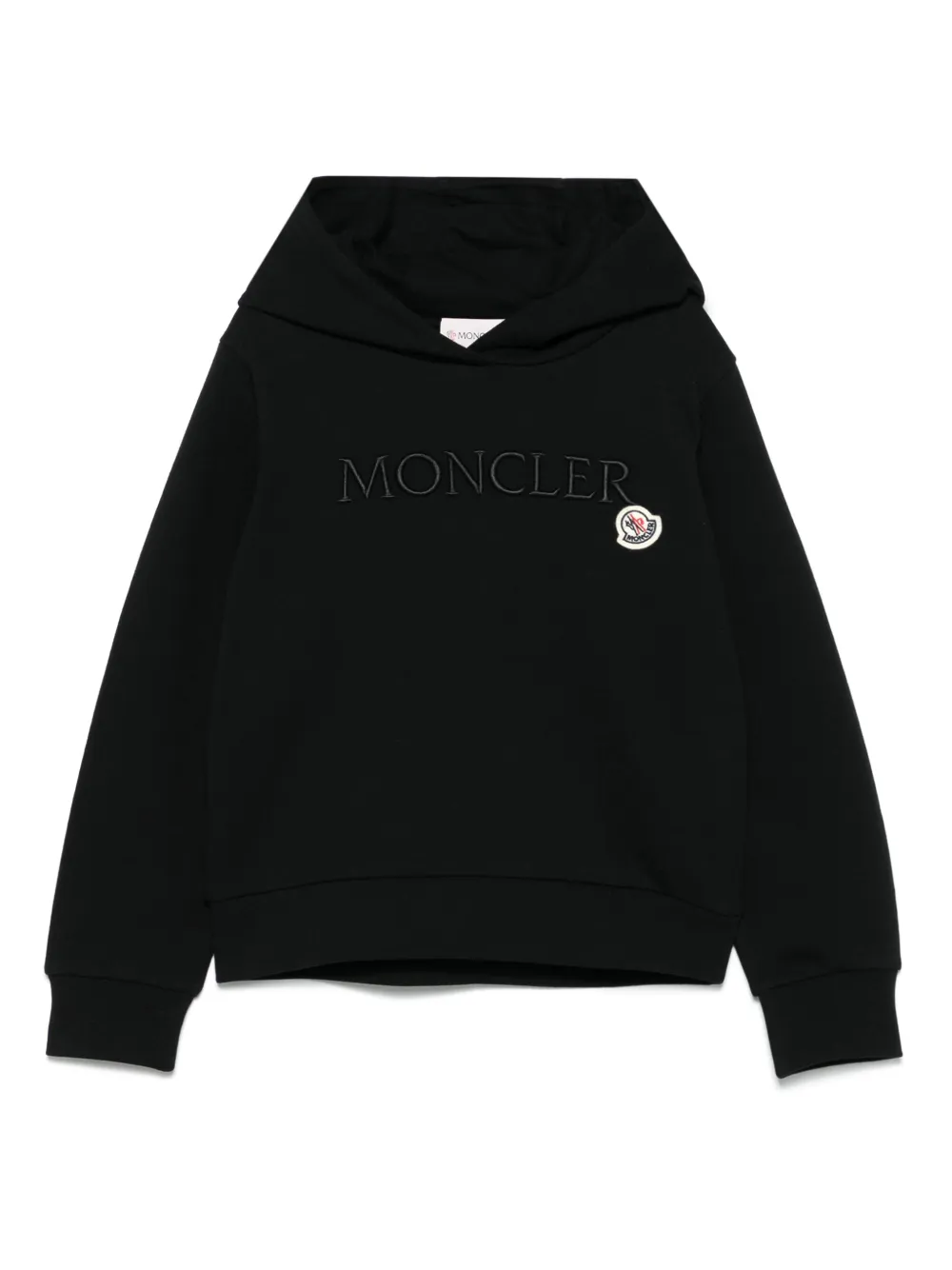 

Худи с вышитым логотипом Moncler Enfant, черный