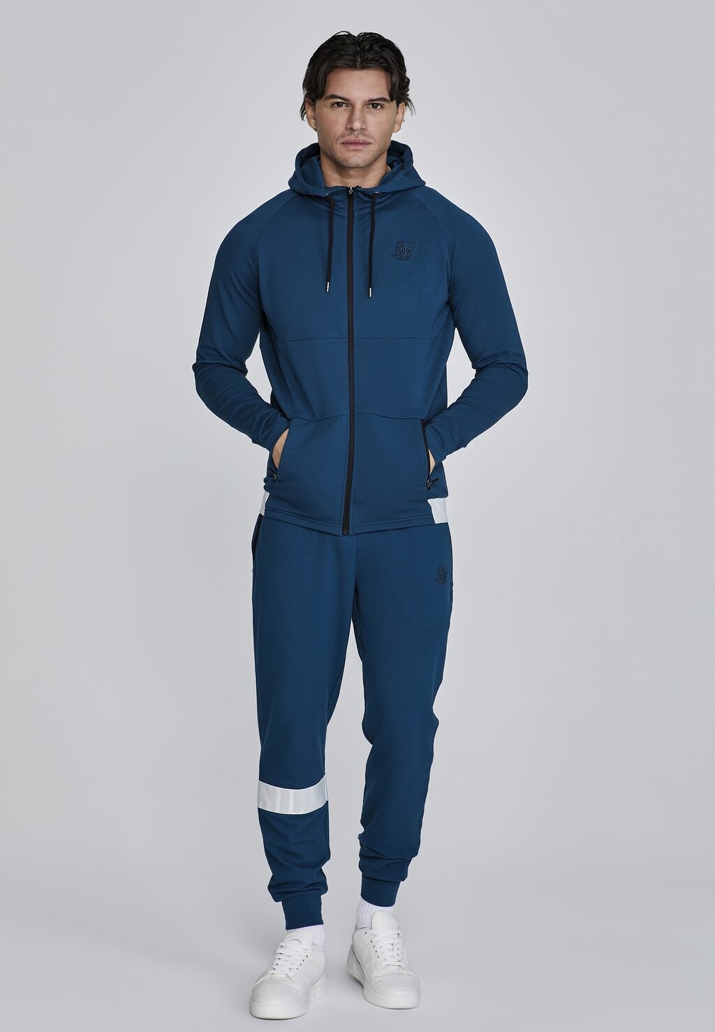 

Толстовка на молнии SIKSILK, бирюзовый