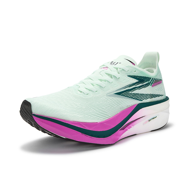 Flame 5 Future Cushioning, устойчивые к истиранию, дышащие, нескользящие низкие кроссовки для бега с карбоновой пластиной Unisex 361°, jelly mint — фото 3