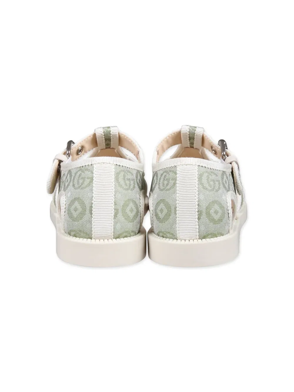 Жаккардовые сандалии с отделкой "конская уздечка" Gucci Kids, зеленый — фото 4