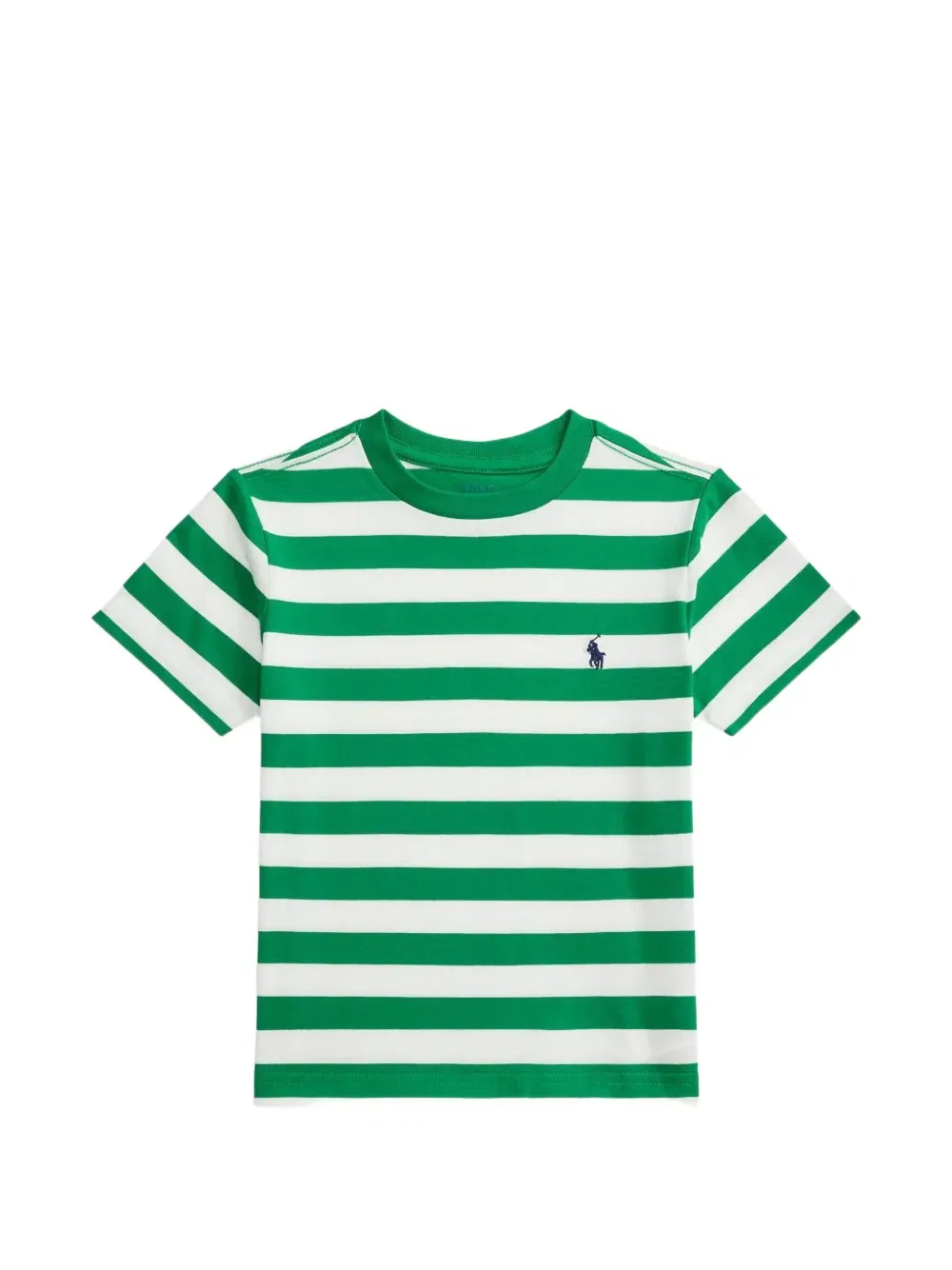 Футболка с полосатым логотипом Polo Ralph Lauren Kids, зеленый